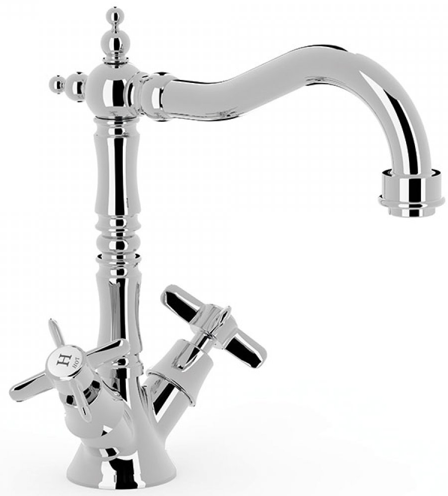 Tres Clasic bateria umywalkowa stojąca chrom 2.42.109.02