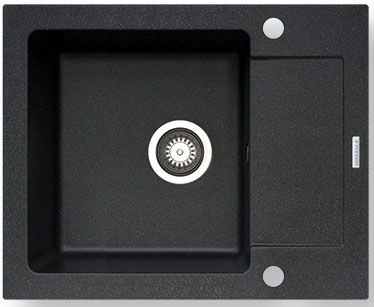Pyramis Mido zlewozmywak 79x50 cm Pyragranit czarny 070089001