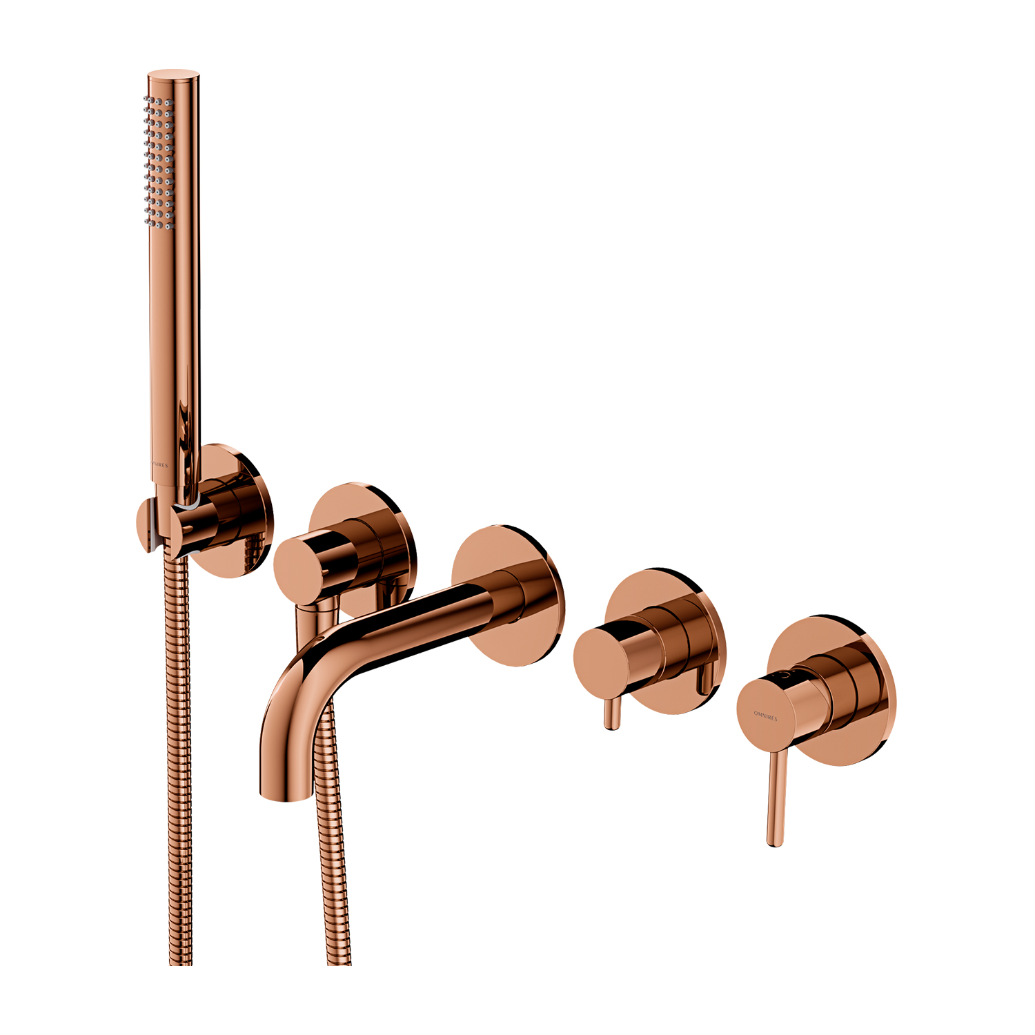 Omnires Y bateria wannowo-prysznicowa podtynkowa miedź Y1237/1SCP