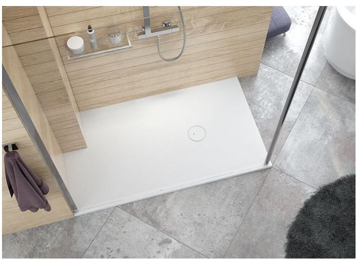 Sanplast Structure Mineral brodzik 100x100 cm kwadratowy B-M/STRUCTURE biały 645-360-0040-01-010