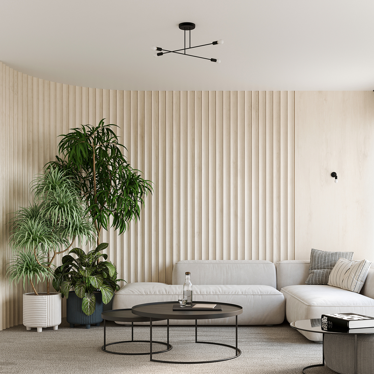 Sollux Lighting Norah lampa podsufitowa 6x15 W czarna SL.1452