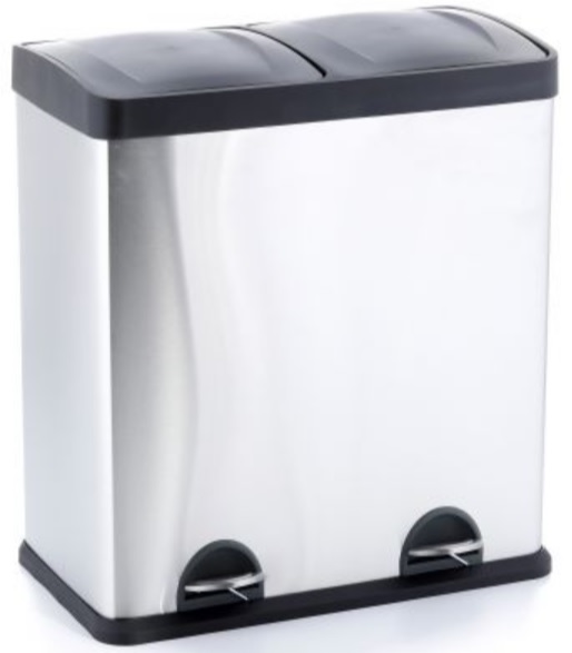 Merida sortownik na odpady 2x30 l dwukomorowy stal mat KIM705 - Wysyłka w 24h