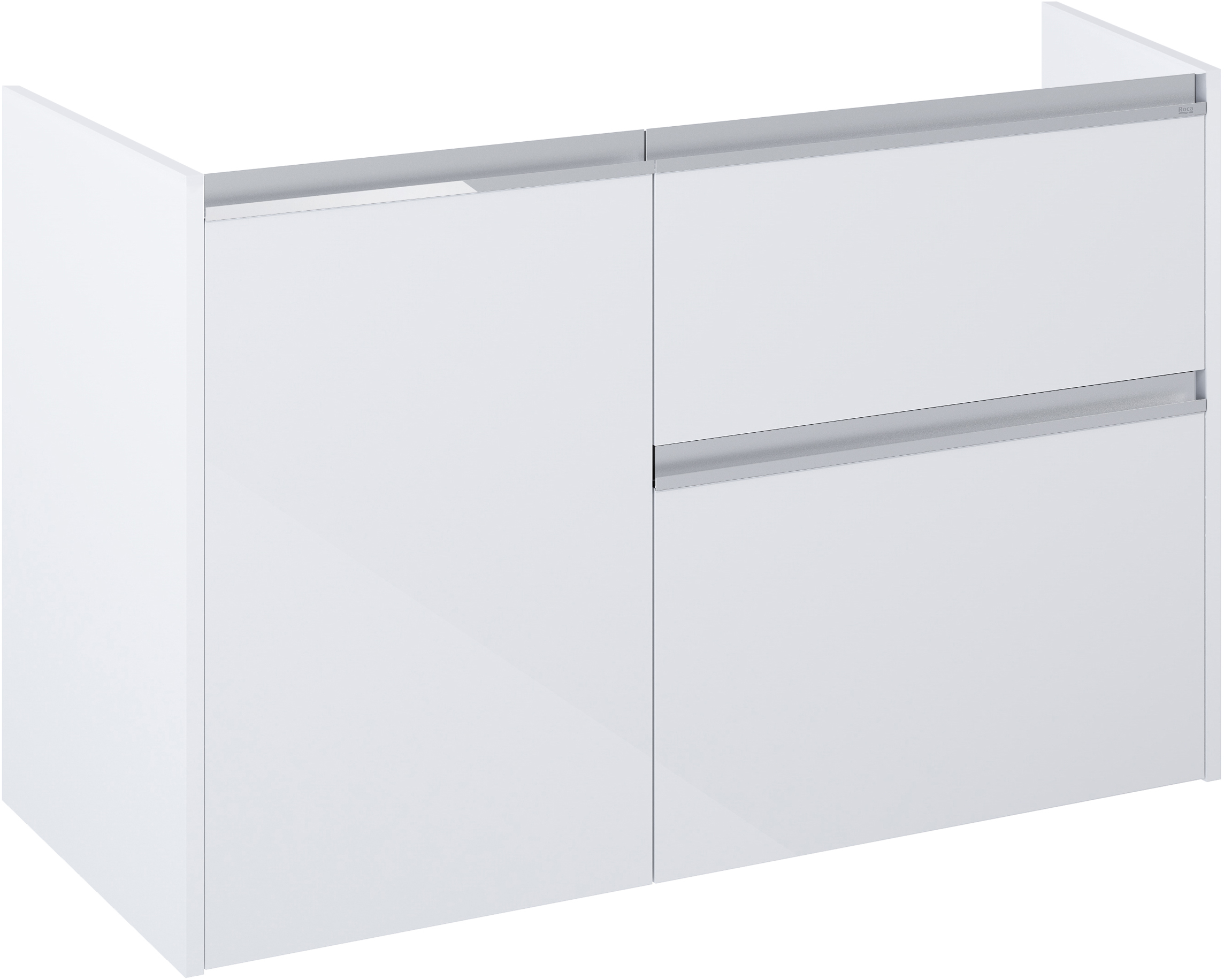 Roca Gap Pro szafka 98,5x45,1x63,5 cm podumywalkowa wisząca biały połysk A857905806