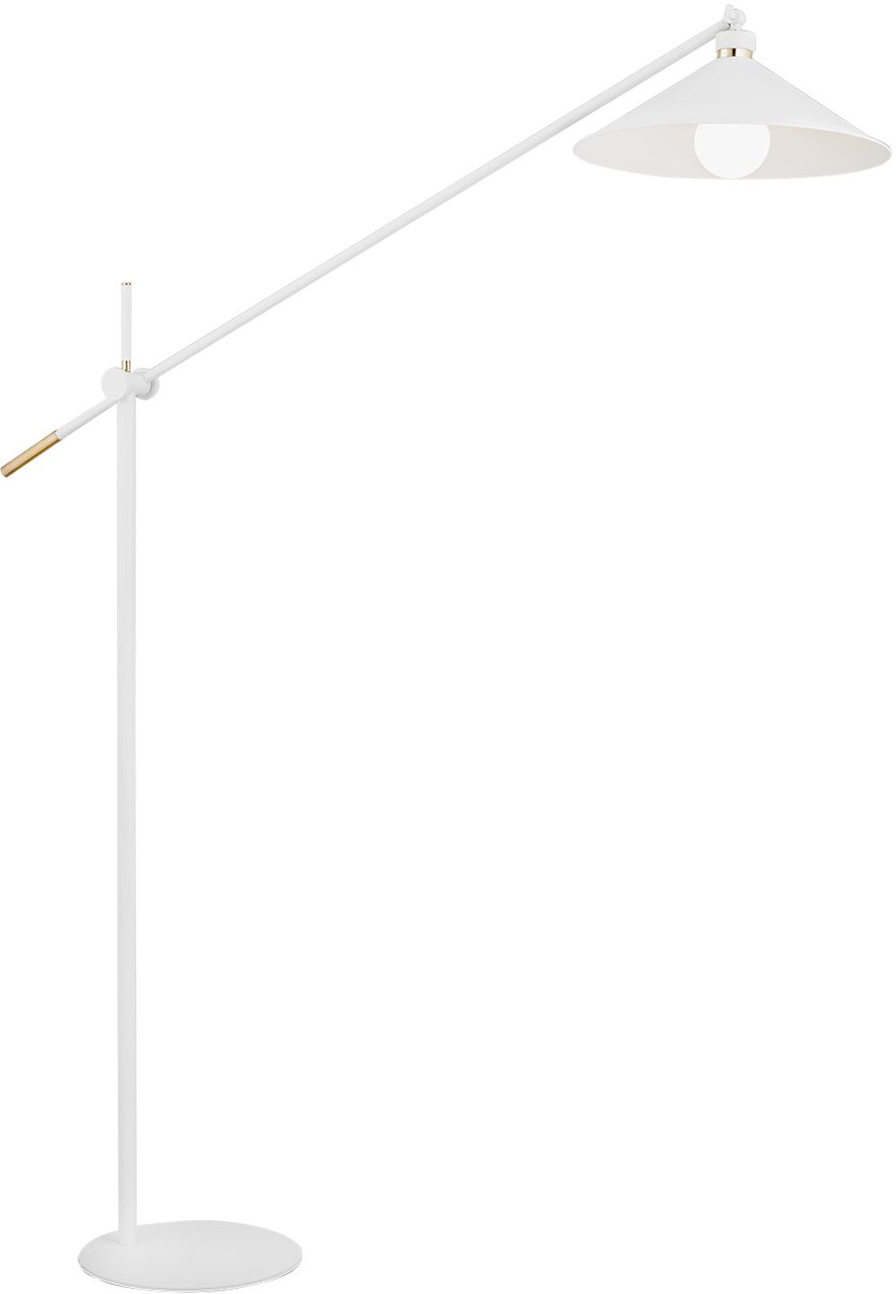 Argon Nashville lampa stojąca 1x15W biały/mosiądz 4731