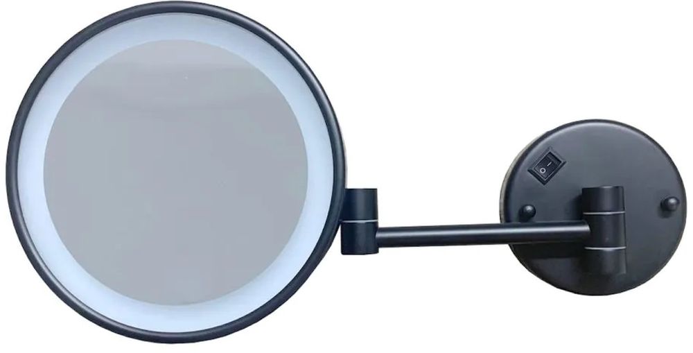 Stella lusterko kosmetyczne 22,5x20 cm okrągłe z oświetleniem czarny 22.00730-B - Wysyłka w 24h