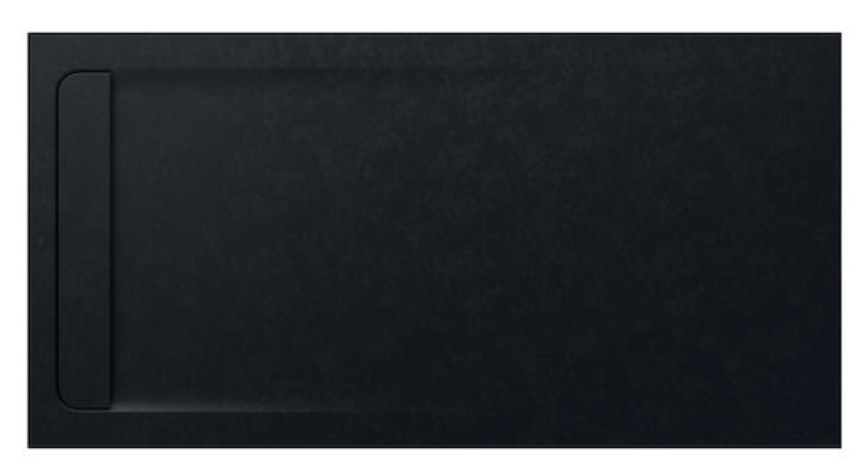 Roca Aquos brodzik 180x90 cm prostokątny kompozyt Stonex czarny AP60170838401400