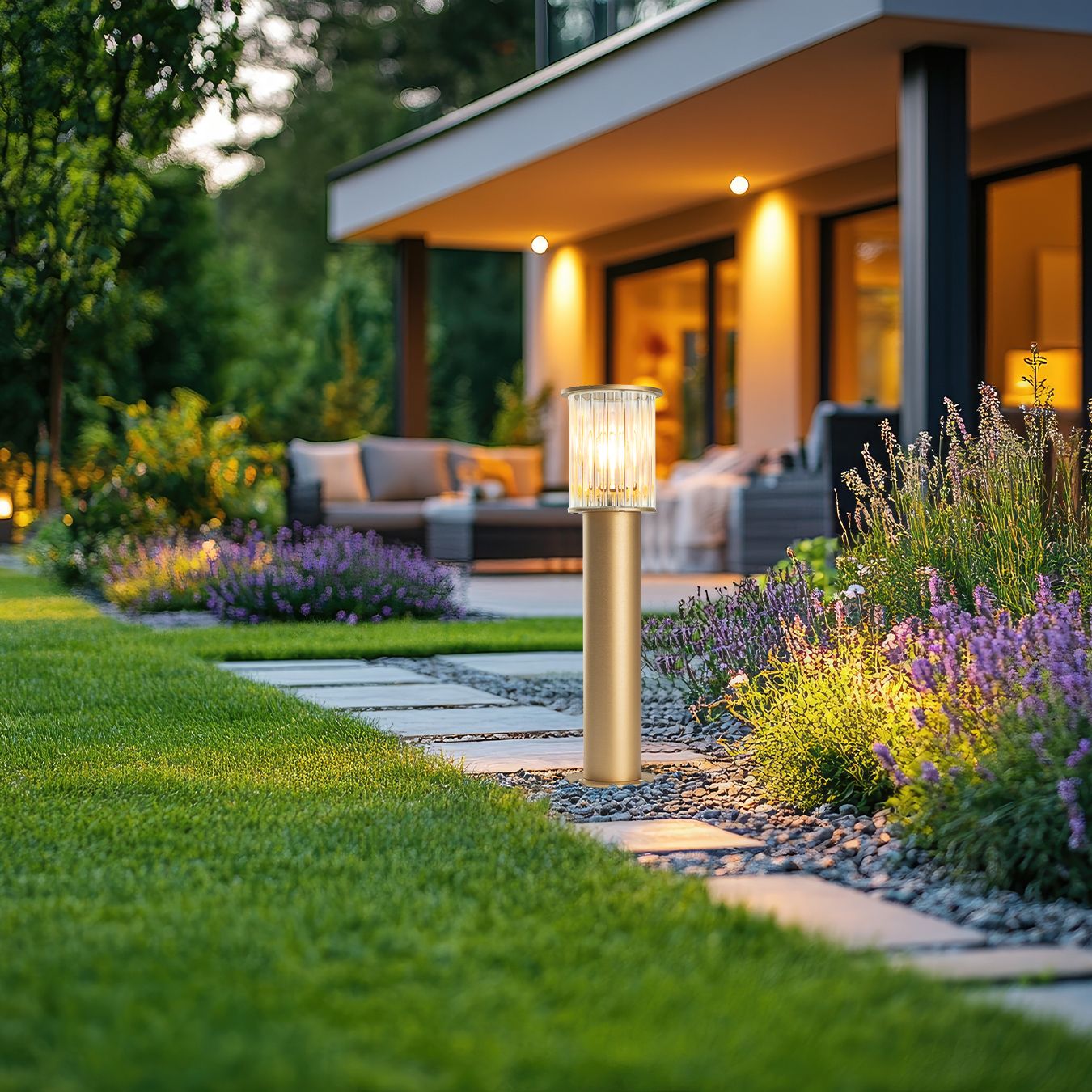 Argon Norfolk lampa stojąca zewnętrzna 1x15 W złota 8753