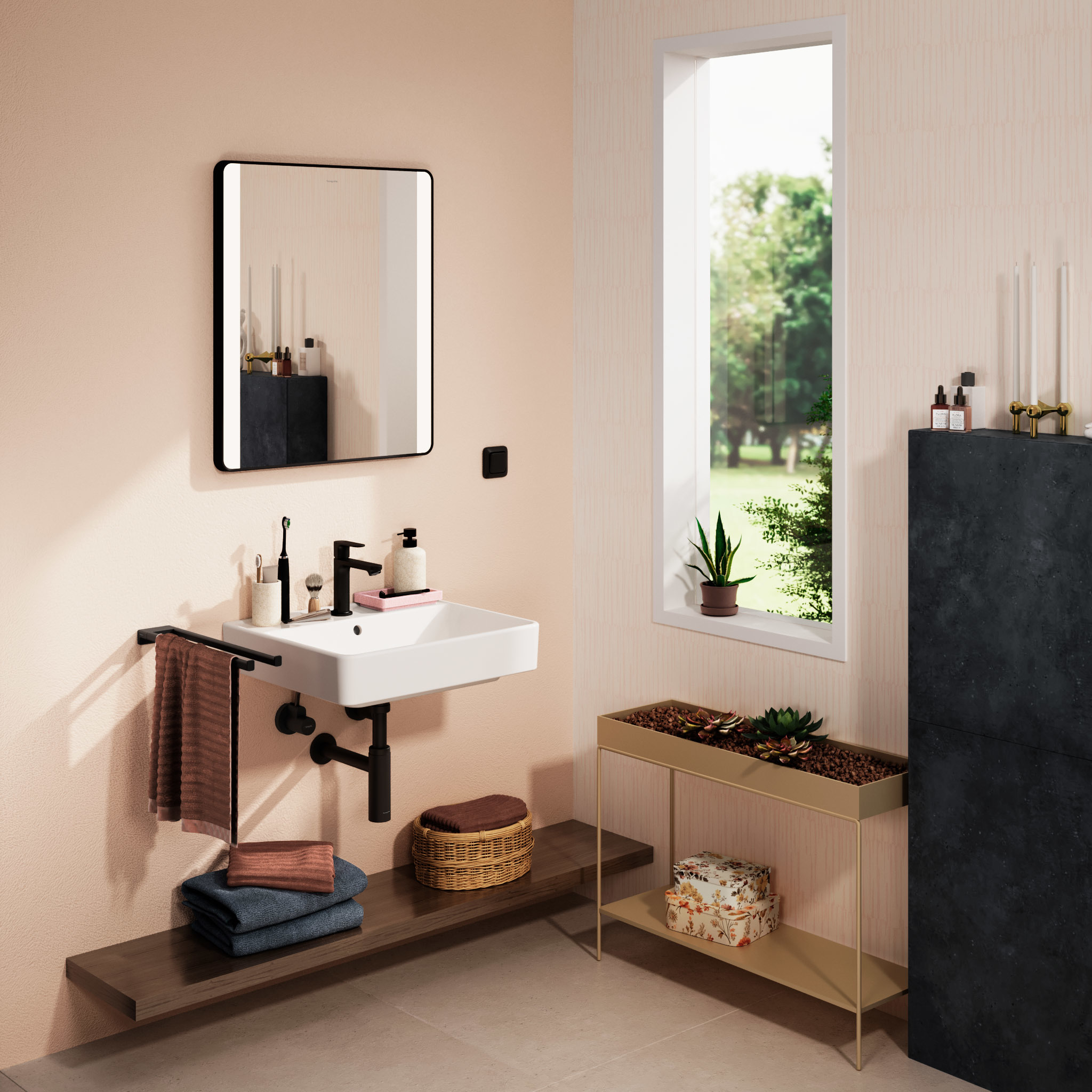 Hansgrohe Xanuia Q umywalka 55x48 cm prostokątna ścienna biała 61009450