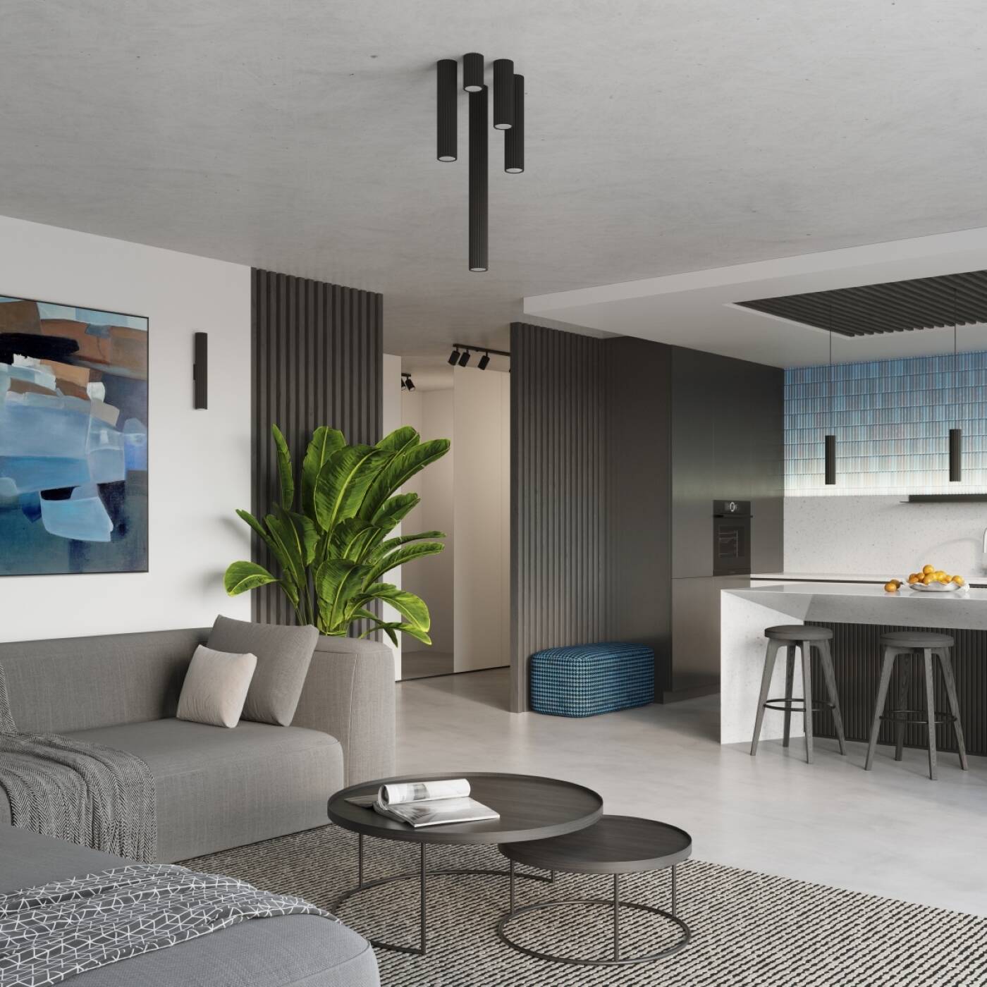 Sollux Lighting Karbon lampa podsufitowa 1x10 W czarna SL.1572