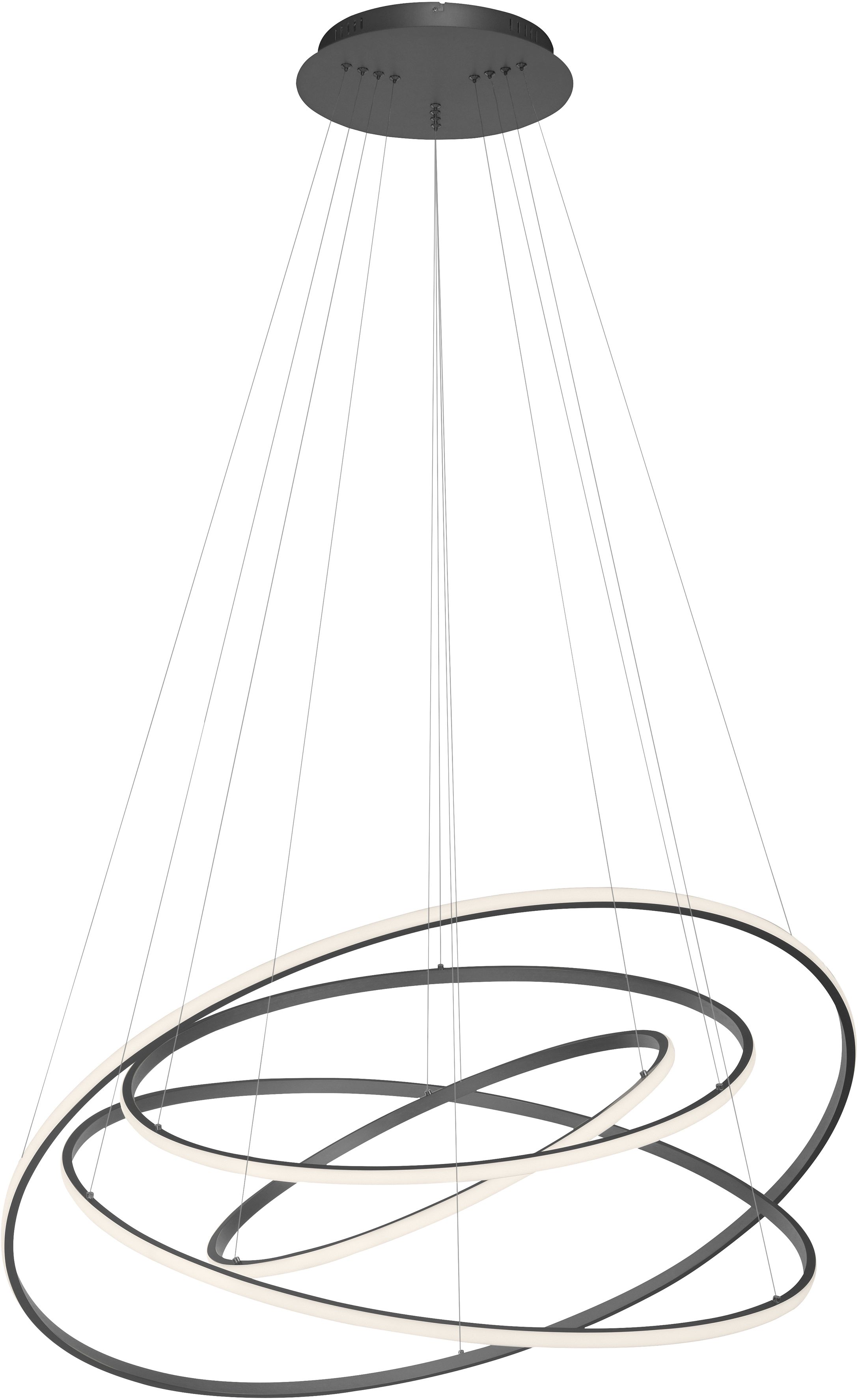 Paul Neuhaus Tessara lampa wisząca 1x97W antracyt 2124-13