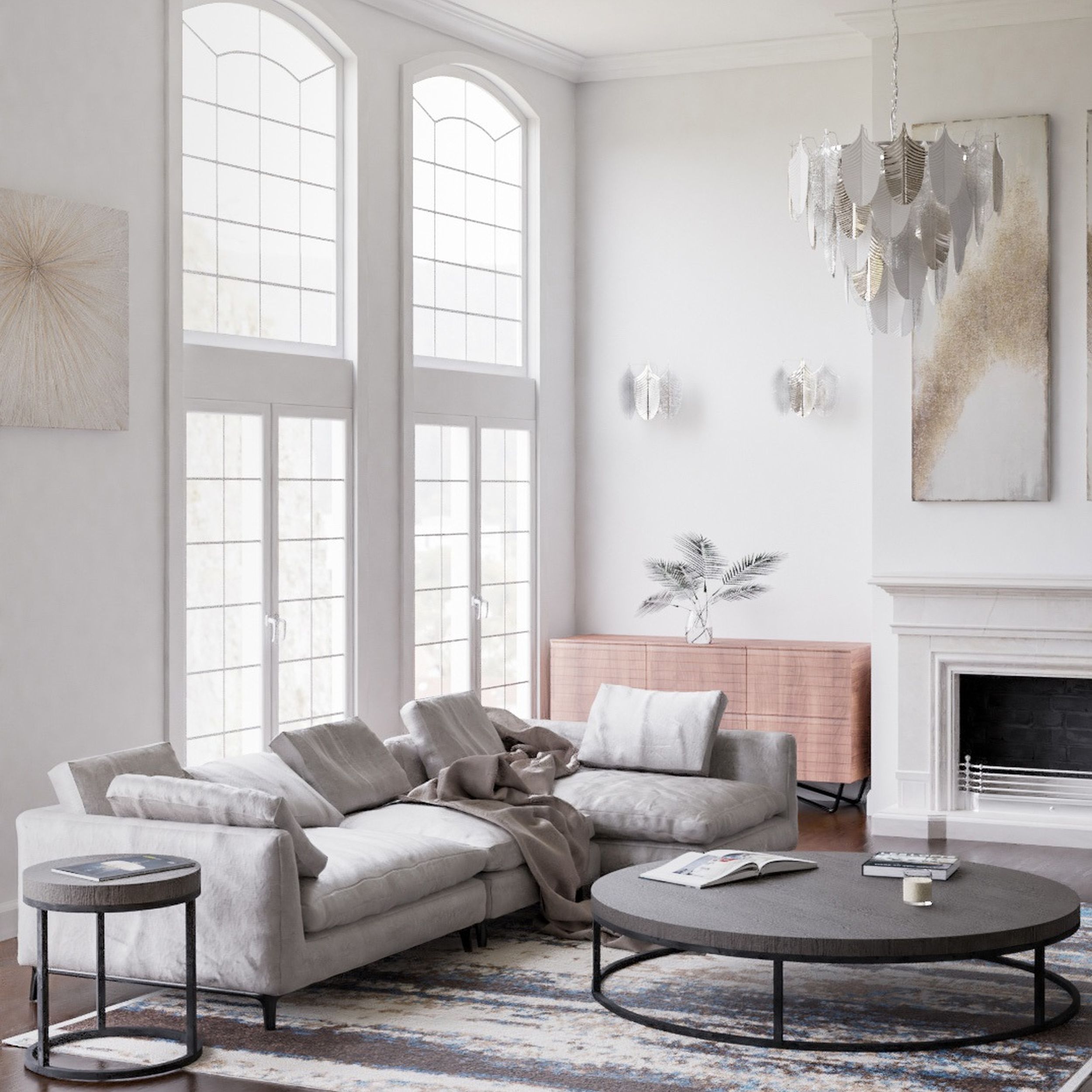 CosmoLight Palermo lampa wisząca 21x40W biały mat/nikiel/przezroczysty P21060NI