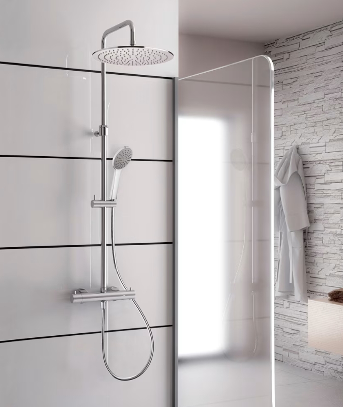 Kronenbach Duschsysteme 2.0 zestaw prysznicowy ścienny termostatyczny z deszczownicą chrom 27114000 KBN - Wysyłka w 24h