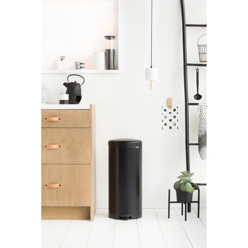 Brabantia NewIcon kosz na śmieci 30 l pedałowy czarny mat 114540 - Wysyłka w 24h