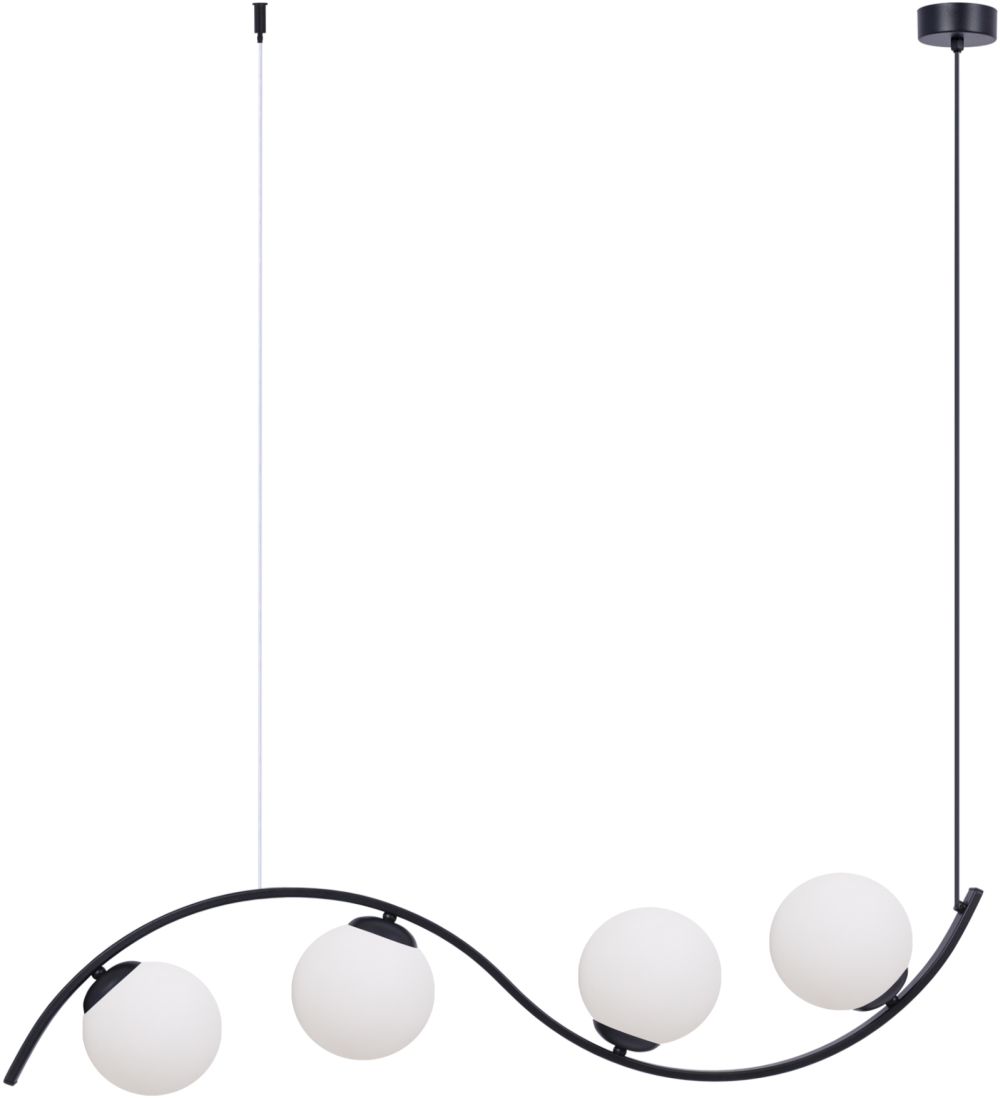 Zuma Line Lara lampa wisząca 4x8W LED czarny/biały 5014