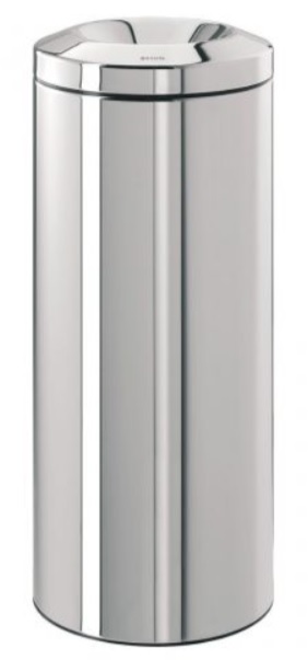 Merida kosz na śmieci 30 l samogaszący stalowy polerowany KMS12