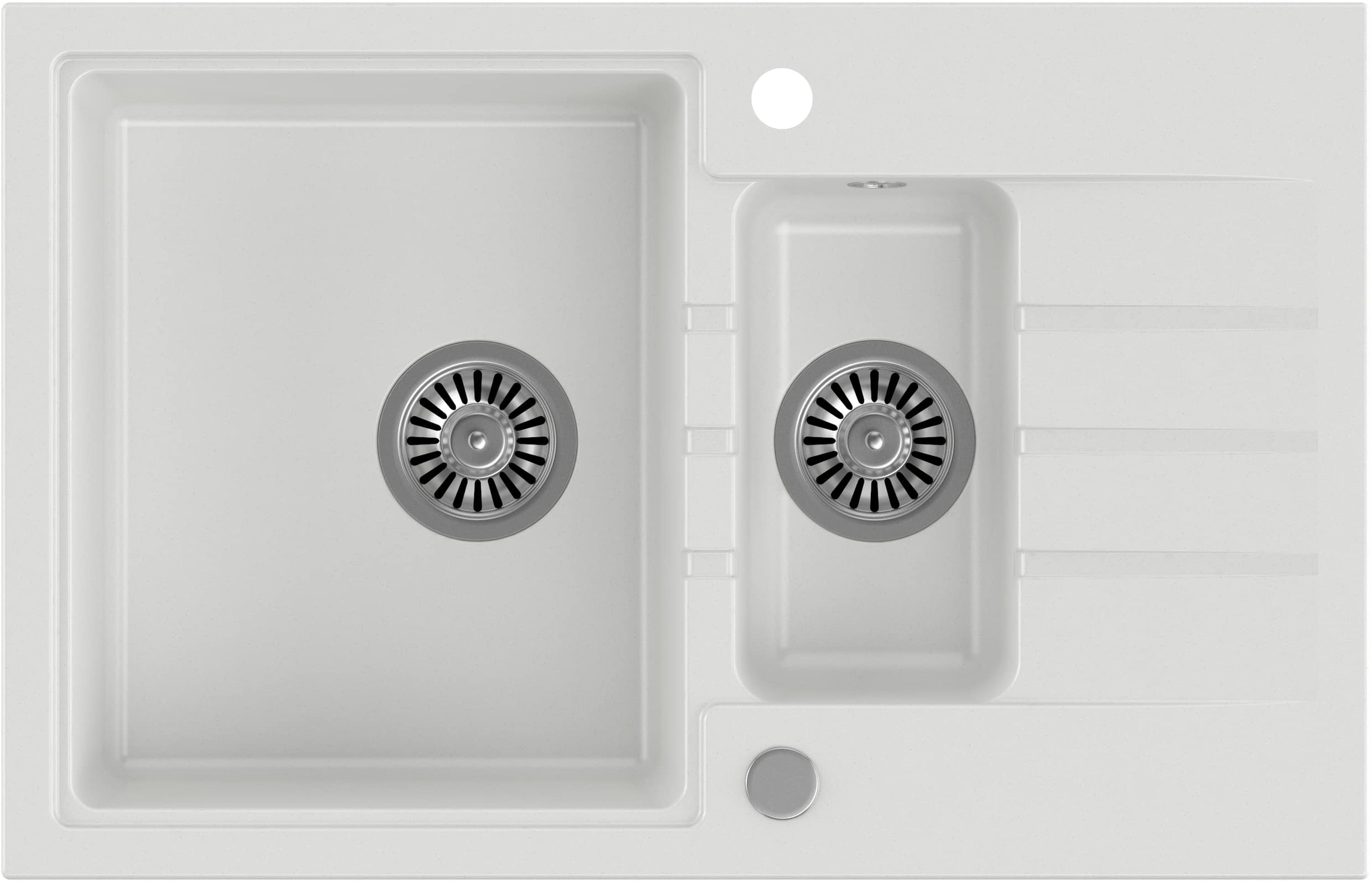 Quadron Peter 156 zlewozmywak 78x50 cm GraniteQ wpuszczany snow white HCQP57850BIK - Wysyłka w 24h