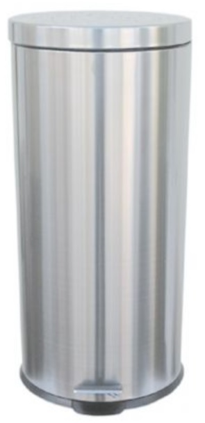 Merida Klasik kosz na śmieci 30 l pedałowy chrom mat KIM412 - Wysyłka w 24h