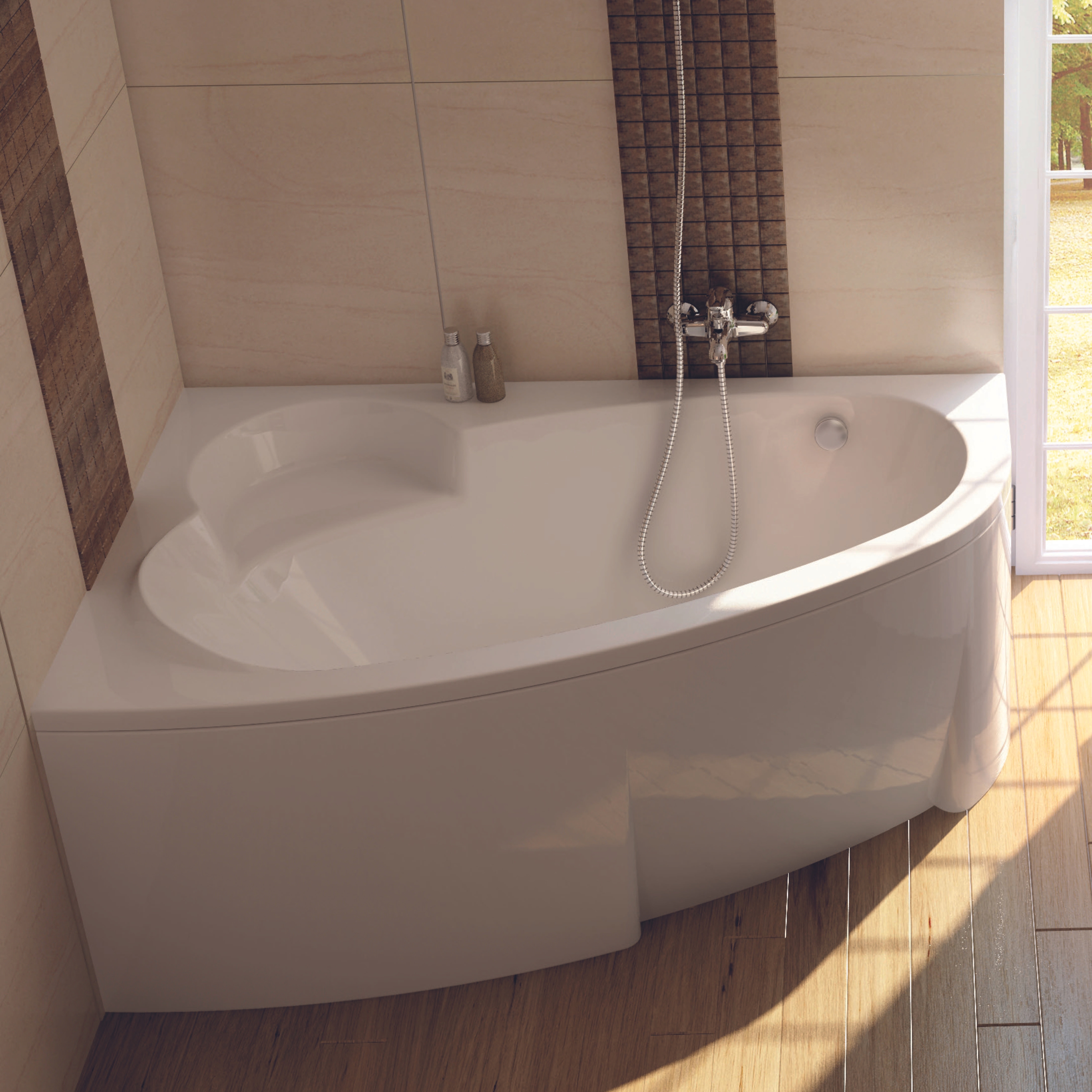 Ravak Asymmetric wanna narożna 170x110 cm lewa biała C481000000