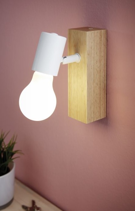 Eglo Townshend 3 kinkiet 1x10W brązowy/biały 33168 - Wysyłka w 24h