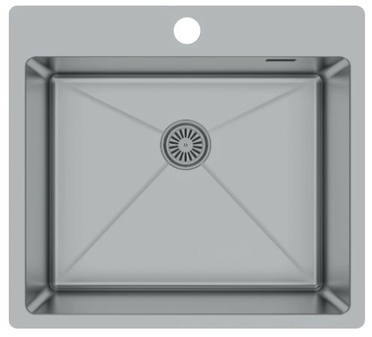 Berg Acero zlewozmywak stalowy 55x51.5 cm wpuszczany stal szczotkowana ACEROXL