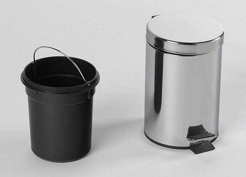 Aqualine Simple Line kosz na śmieci 3 l stal nierdzewna polerowana 27103