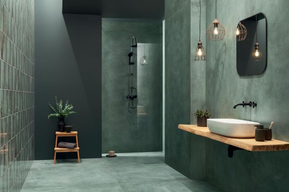 Tubądzin Patina Plate green Mat płytka podłogowa 59,8x59,8 cm