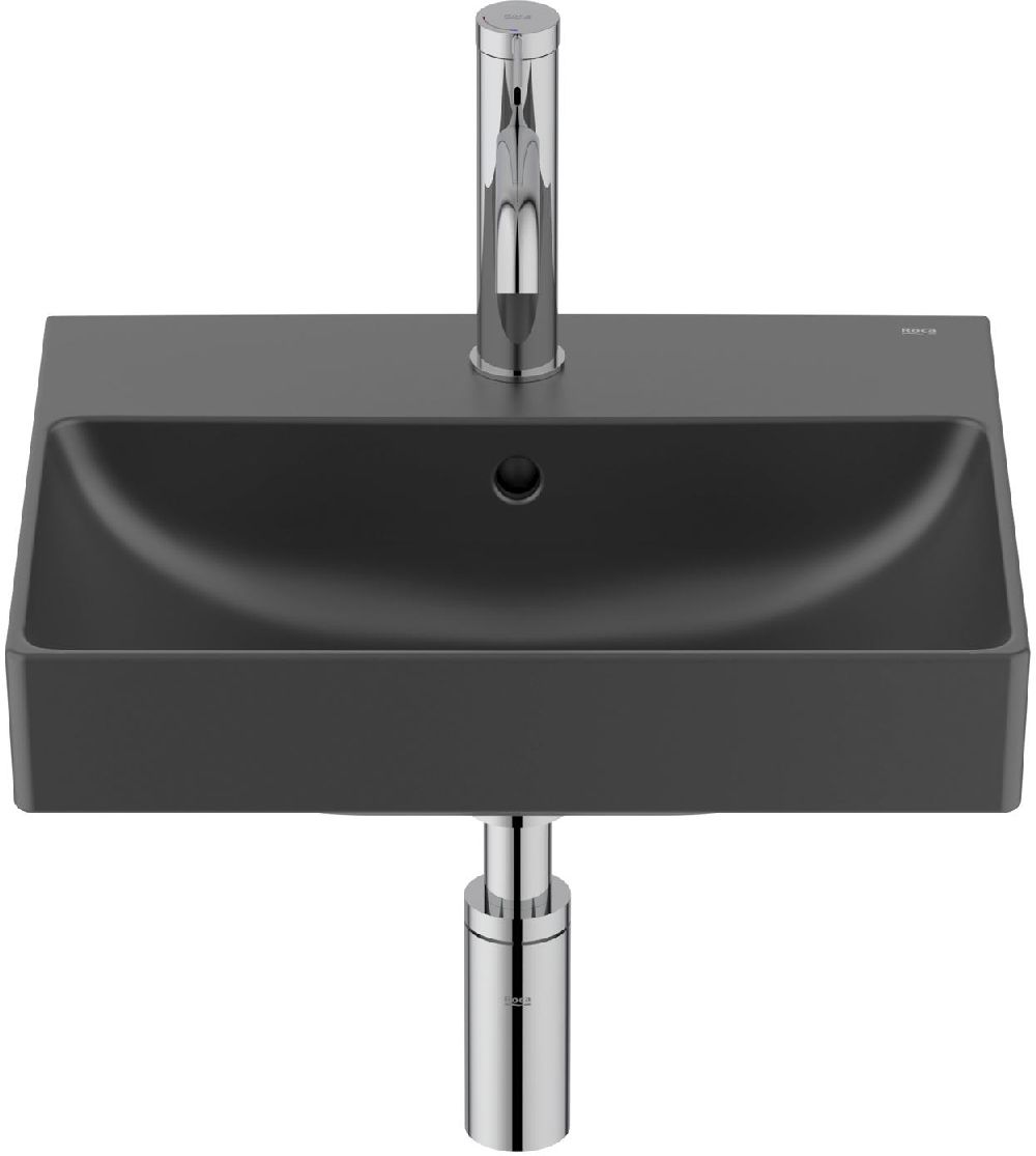 Roca Ona umywalka 45x36 cm prostokątna ścienna czarna A327682080 - Wysyłka w 24h