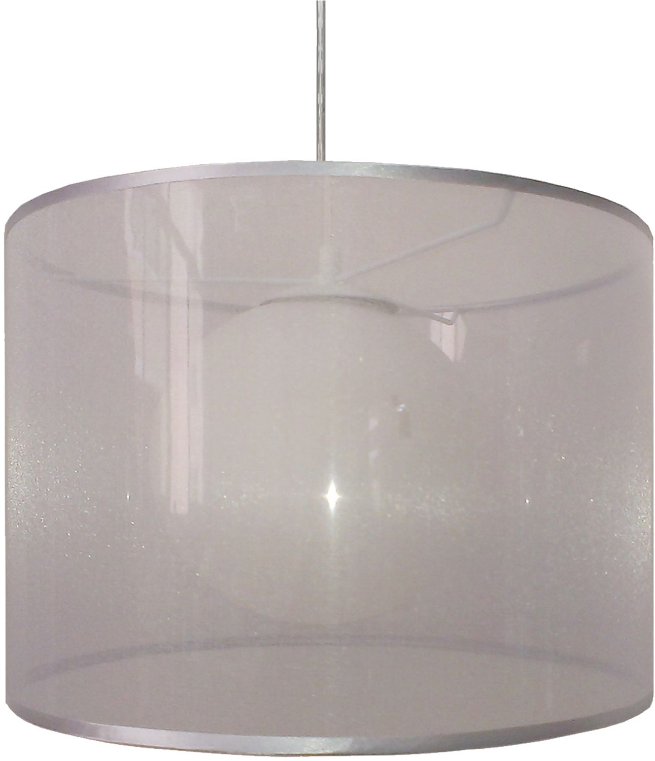 Candellux Chicago lampa wisząca 1x60W srebrna 31-24916