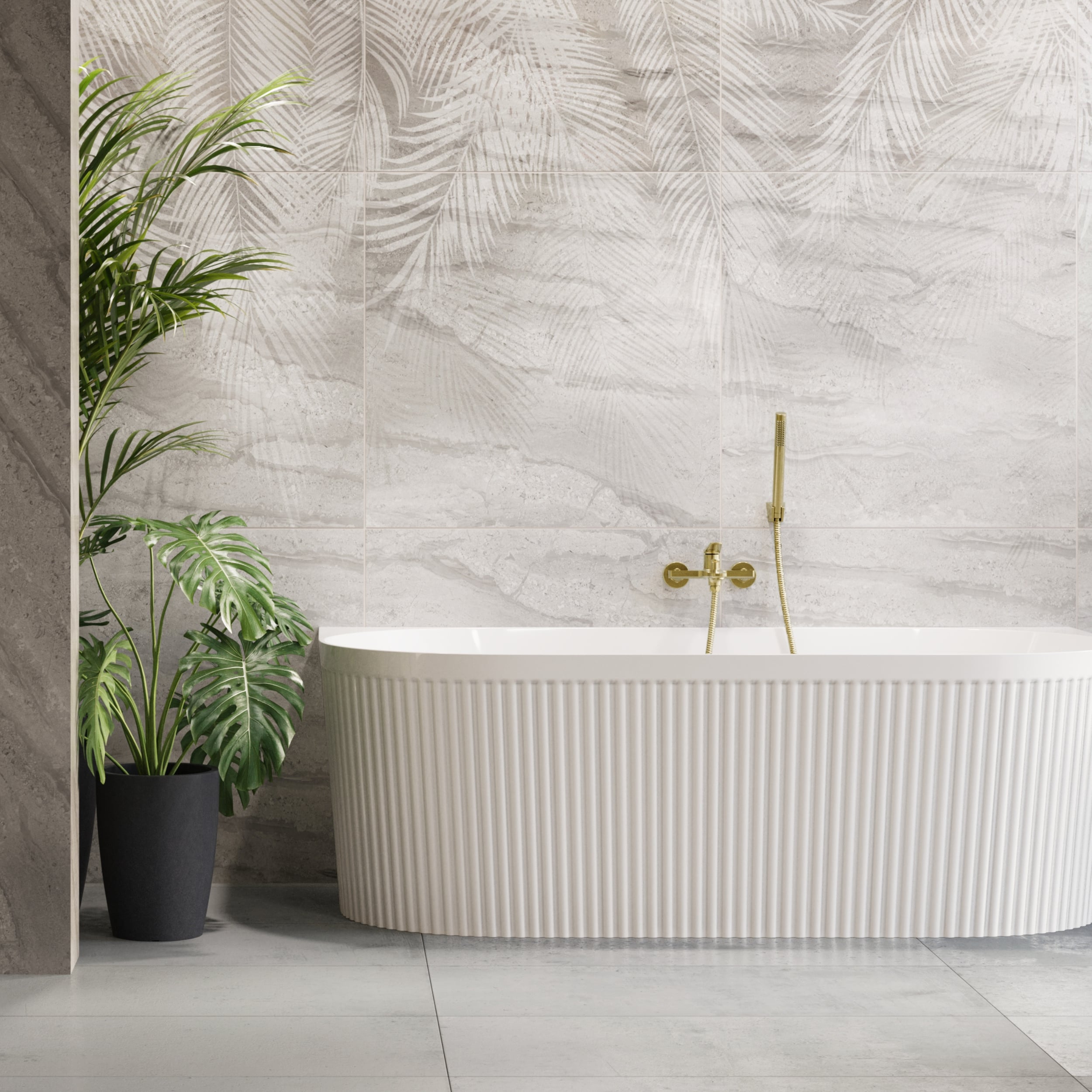 Invena Alonia bateria prysznicowa ścienna złota BW-70-009