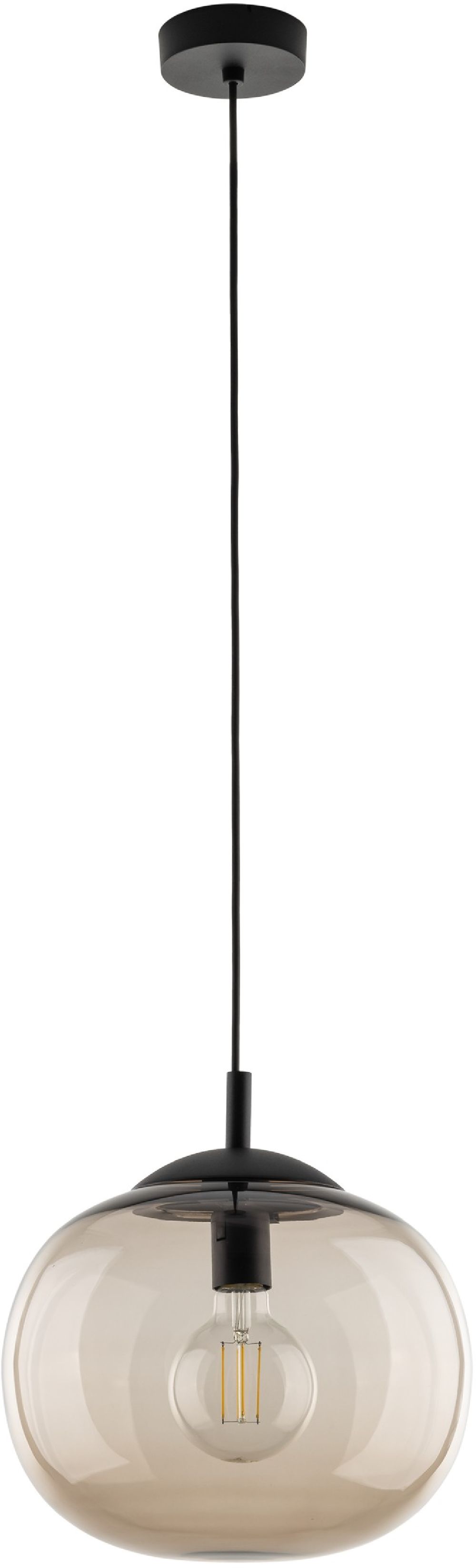 TK Lighting Vibe lampa wisząca 1x15 W bursztynowa 4676