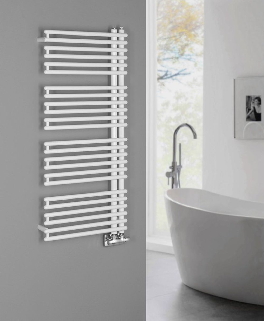 Aqualine Tubini grzejnik łazienkowy drabinkowy 112,6x49,6 cm biały DC300T