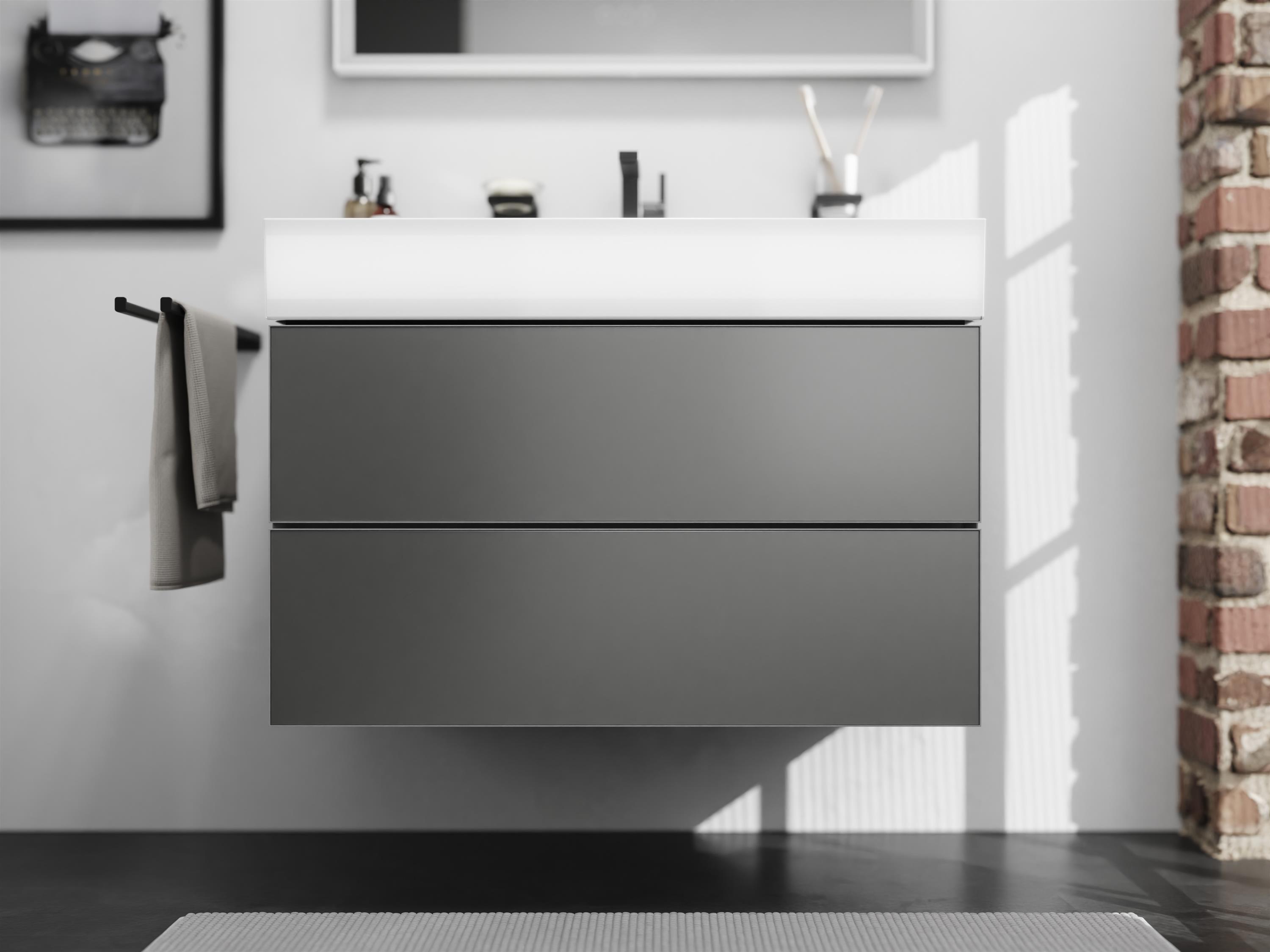 Hansgrohe Xevolos E umywalka 100x48 cm ścienna prostokątna SmartClean biały 61100450