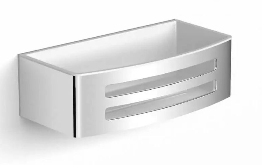 Stella koszyk łazienkowy ścienny stal polerowana/biały 16.037