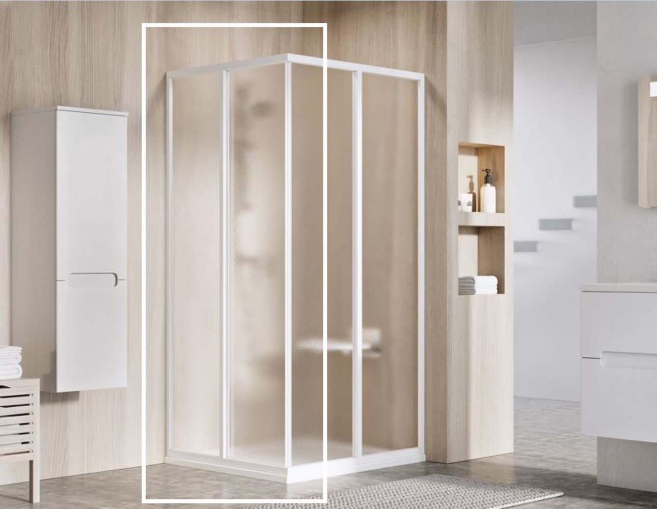 Ravak Supernova SRV2-80 S drzwi prysznicowe 80 cm przesuwne częściowe 1/2 biały/szkło grape 14V401O2ZG