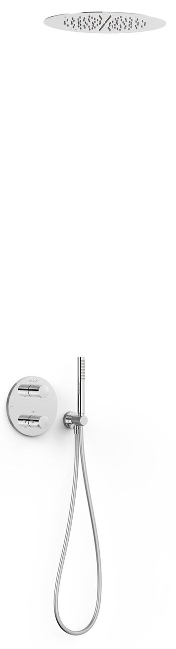 Tres Therm-Box zestaw prysznicowy podtynkowy termostatyczny z deszczownicą chrom 26225005