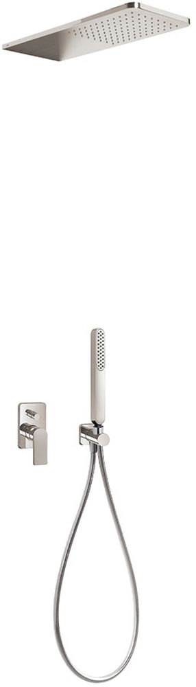 Tres Loft Colors zestaw prysznicowy podtynkowy z deszczownicą stal 200.180.05.AC