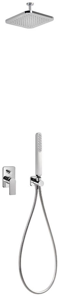 Tres Loft-Tres zestaw prysznicowy podtynkowy z deszczownicą chrom 200.180.80