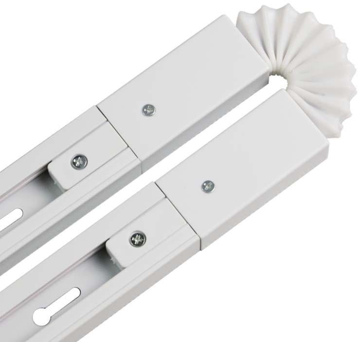 DPM X-Line złączka elastyczna do szyny natynkowej biała STCSW