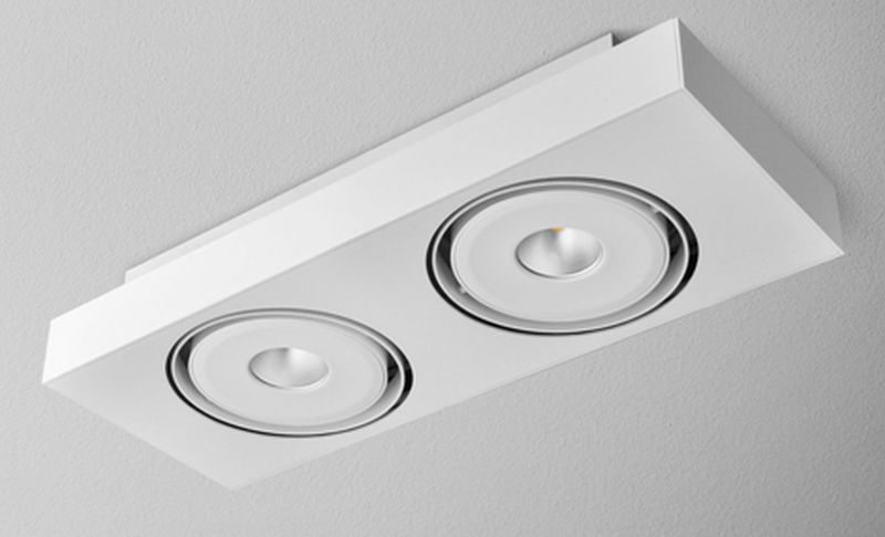 Aqform Sleek lampa do zabudowy 2x12W czarna struktura 40212-L930-F1-00-12