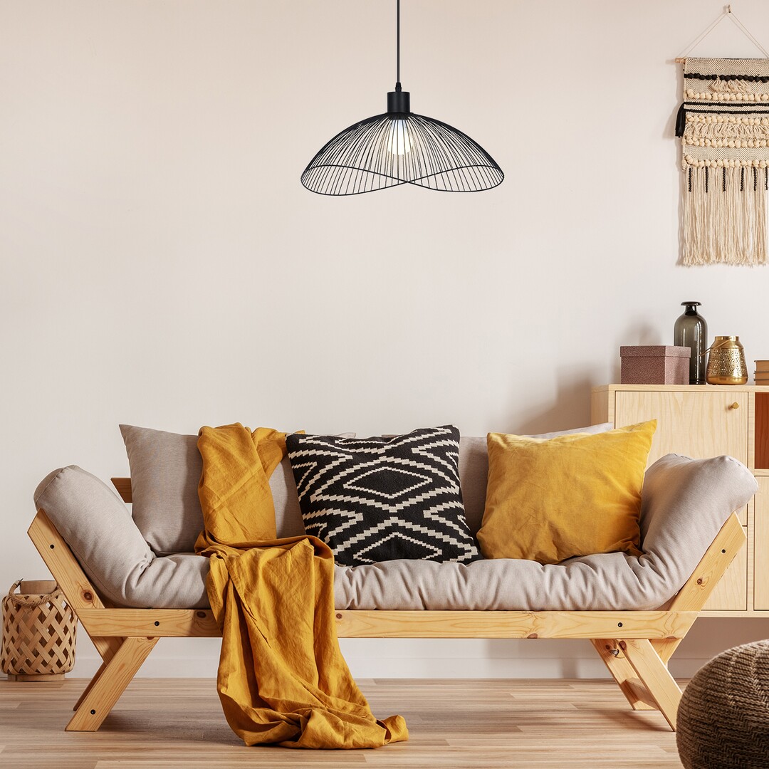 Rabalux Iduna lampa wisząca 1x60 W czarna 4347