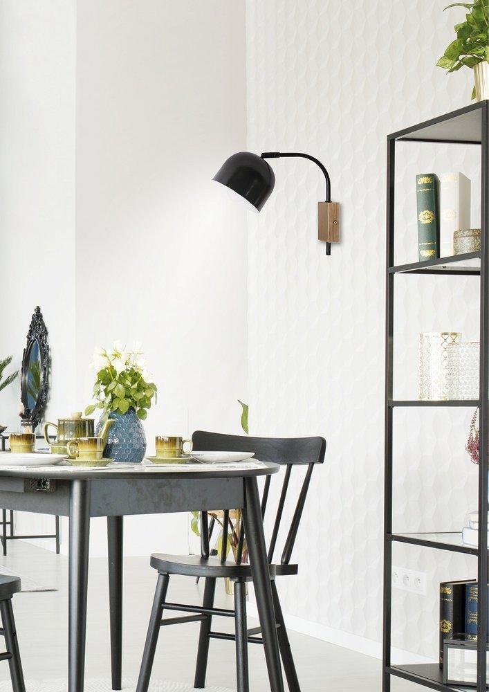 Candellux Rupi kinkiet 1x40W czarny 21-76687