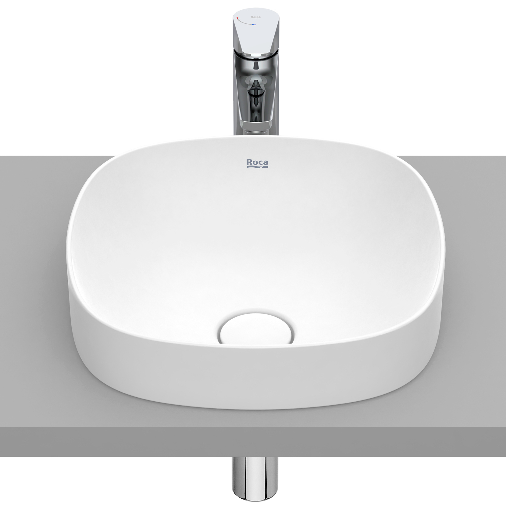 Roca Inspira umywalka 37x37 cm kwadratowa wpuszczana biała A32750R620