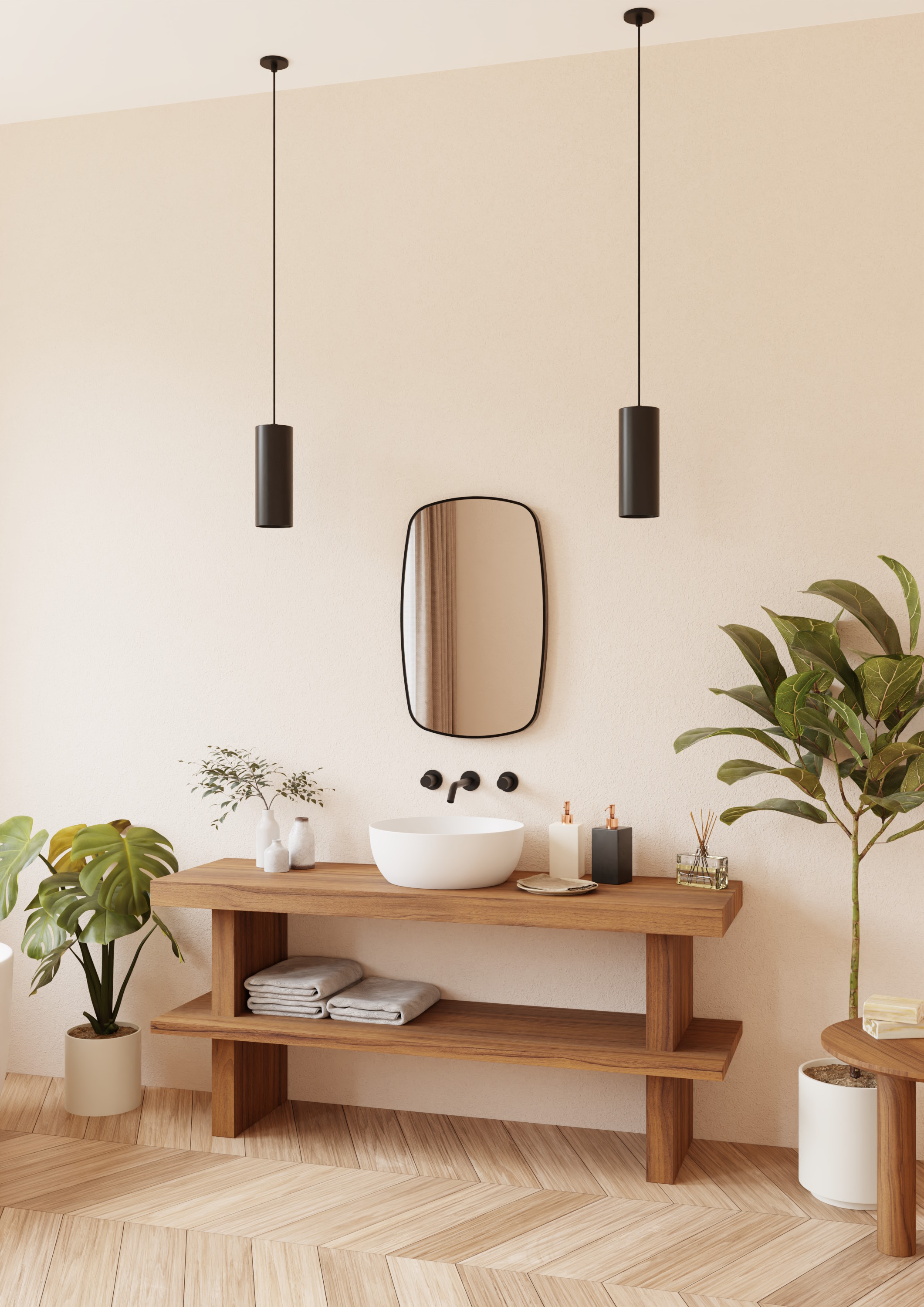 Dubiel Vitrum Havana lustro 50x80 cm prostokątne czarny