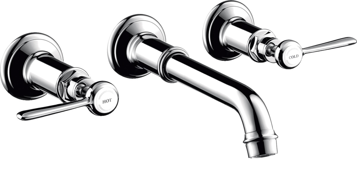 Axor Montreux bateria umywalkowa podtynkowa 3-otworowa EcoSmart stal szlachetna optyczna 16534800