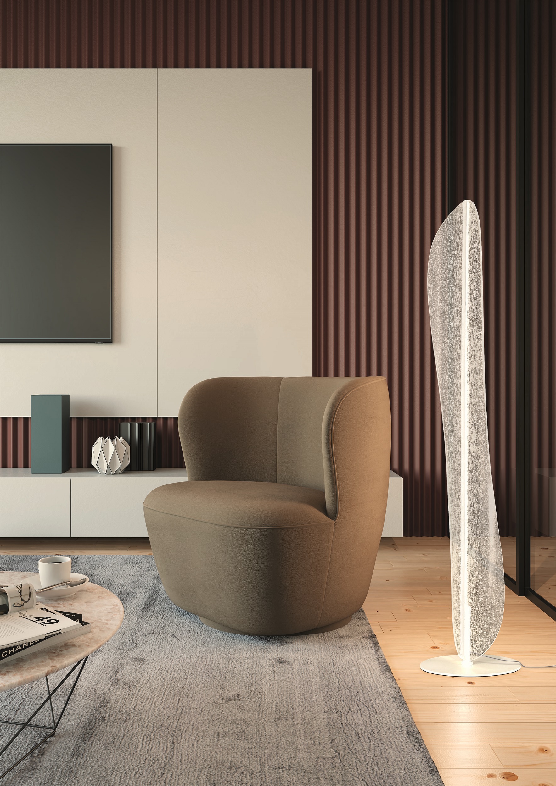 Mantra Bianca lampa stojąca 1x30W LED biała 7769