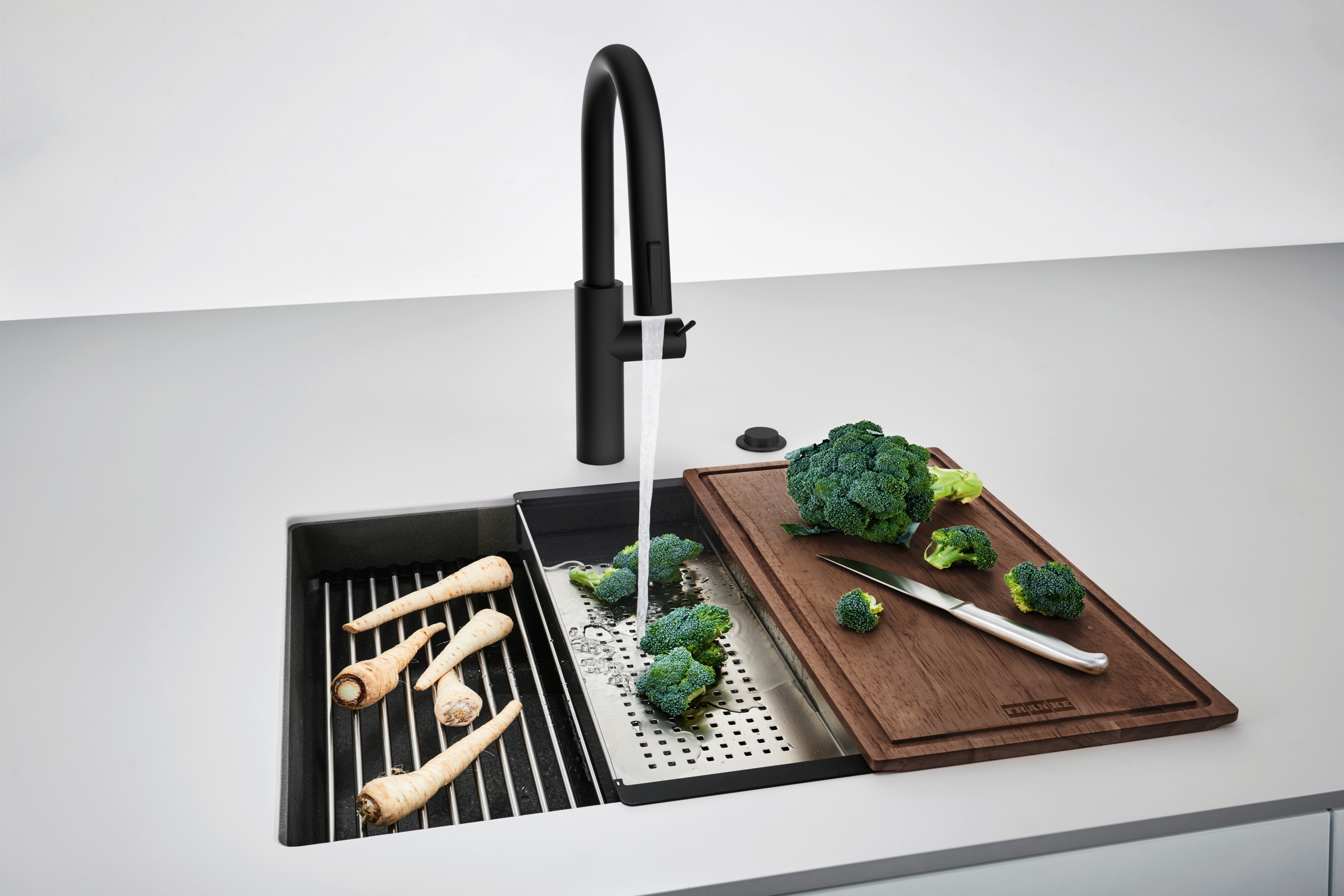 Franke Kanon KNG 110-52 zlewozmywak 56x46 cm Fragranite czarny mat 125.0721.150 - Wysyłka w 24h