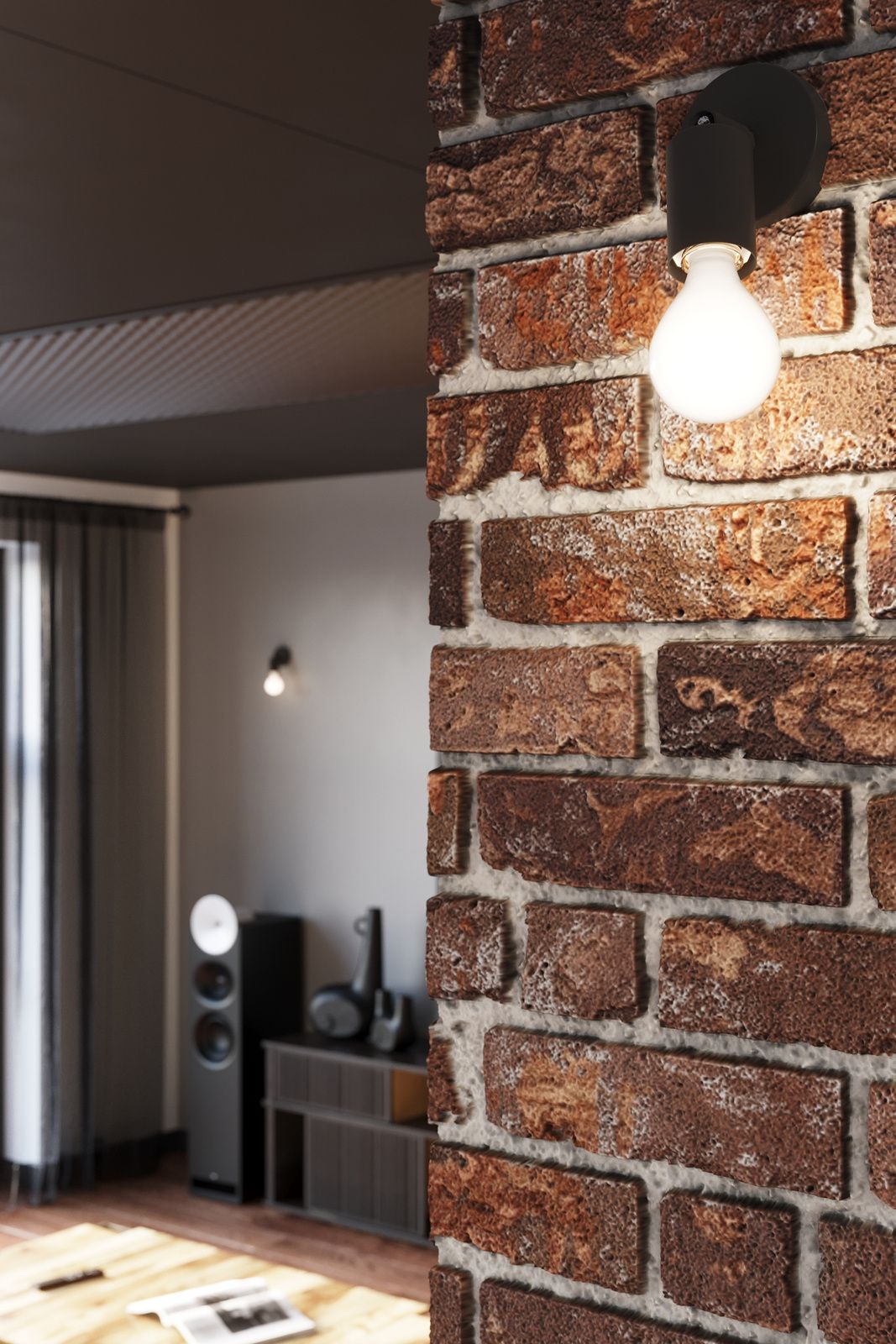 Sollux Lighting Fornes kinkiet 1x60W czarny SL.1120