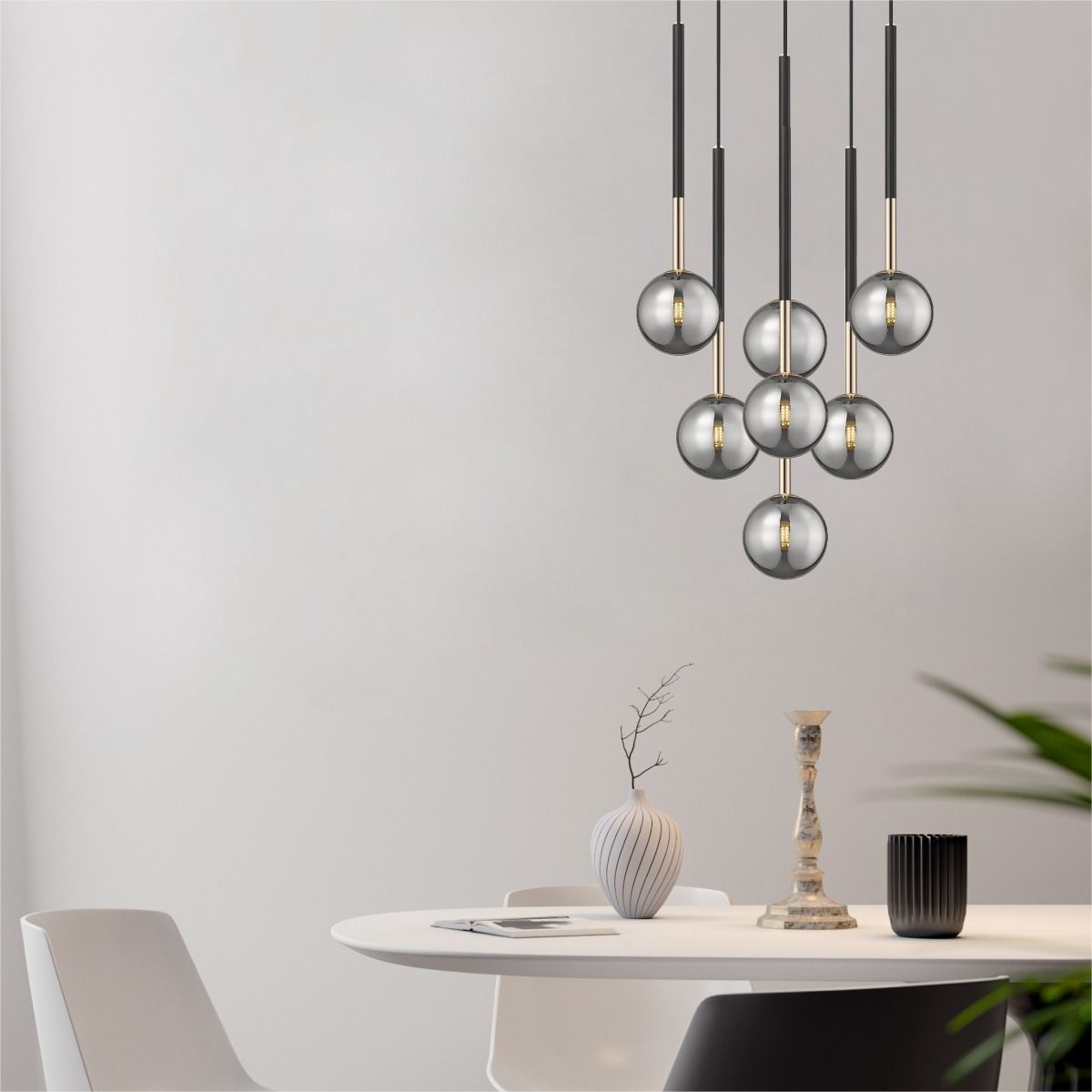 Zuma Line Arcturus lampa wisząca 7x4 W czarna-złota P0574-07F-SDFZ