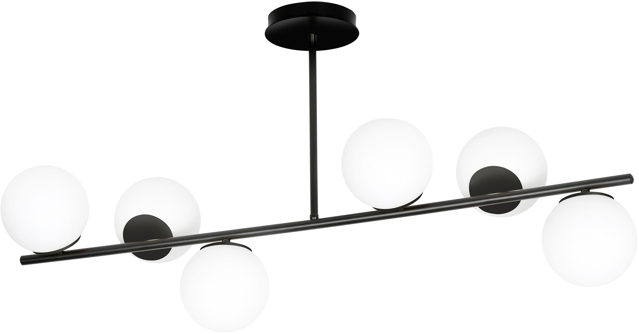 Emibig Bior lampa podsufitowa 6x10 W czarna 1020/6