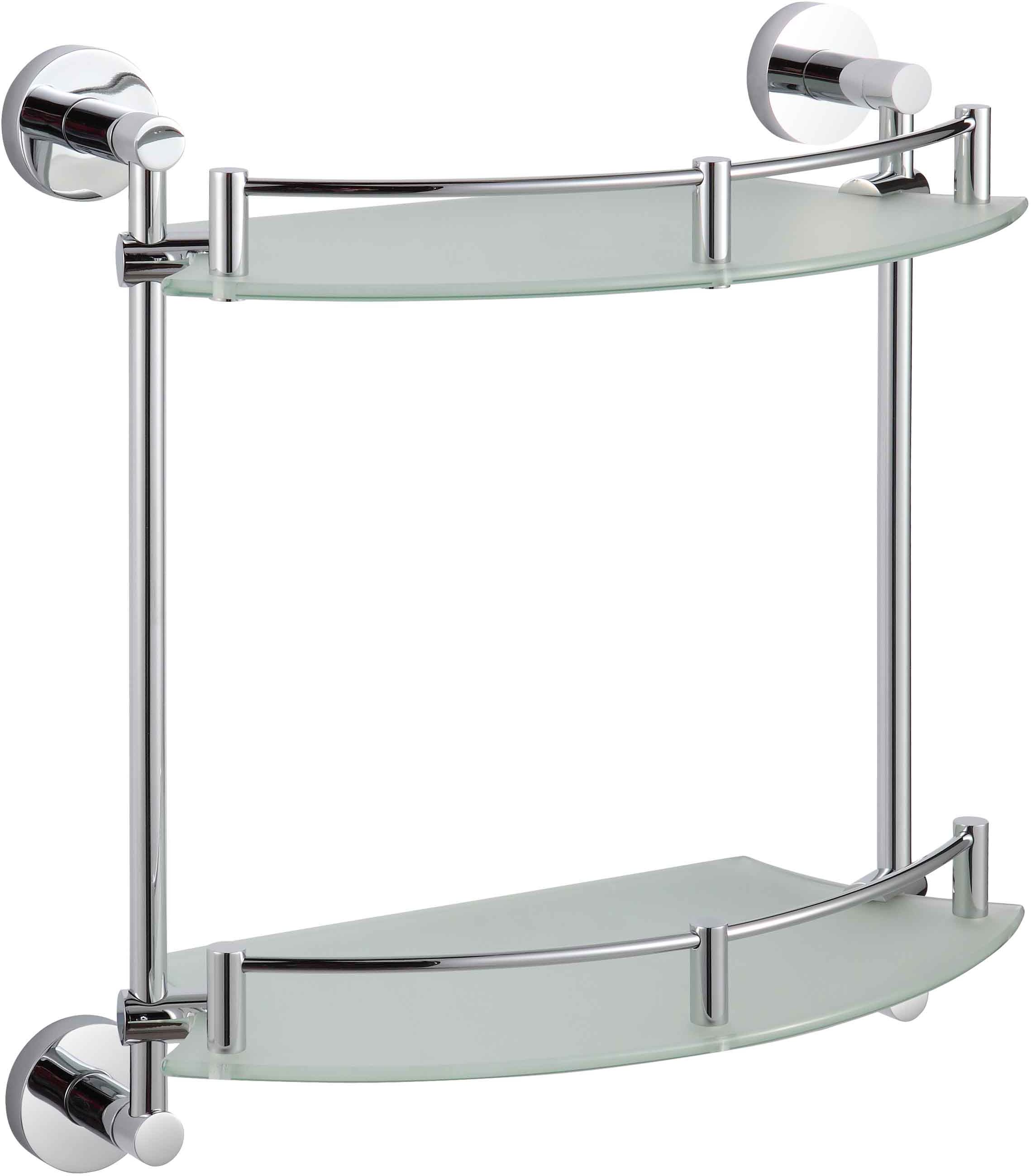 Stella Classic półka łazienkowa 35 cm podwójna szkło mat/chrom 07.811